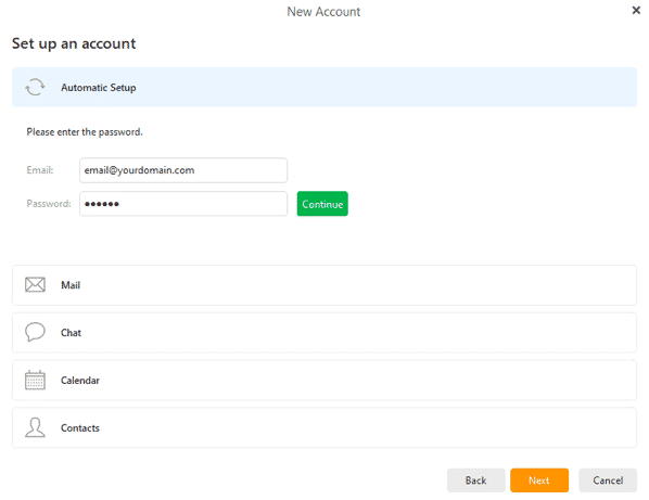 em Client Exchange Password